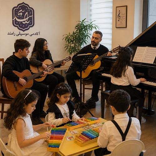 آموزش موسیقی کودکان در محیط آموزشی آکادمی رامند